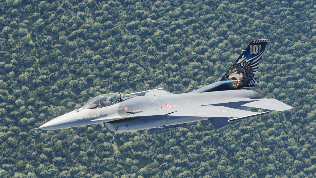 F-16 with 101 tail art